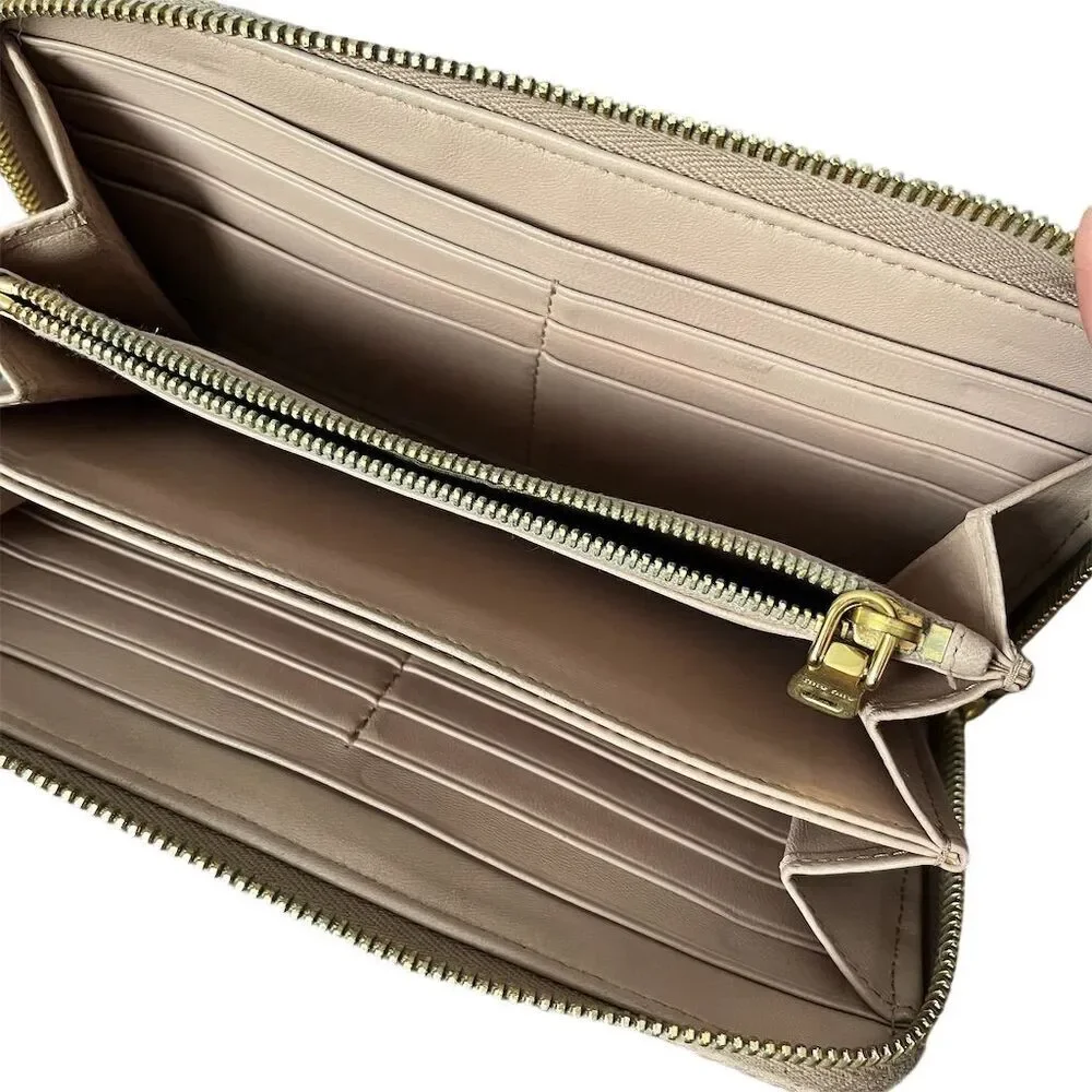 Miu Miu Women's Light Pink Zip-Around Wallet - Picture 6 of 11